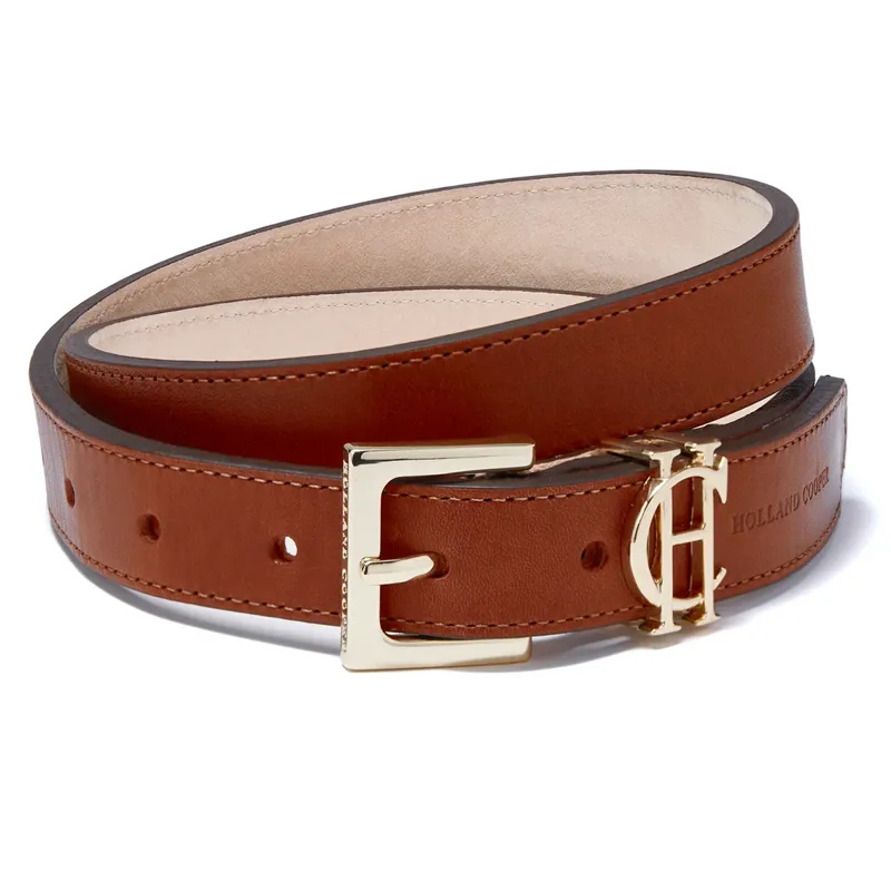 Holland Cooper HC Slim Logo Belt - Tan